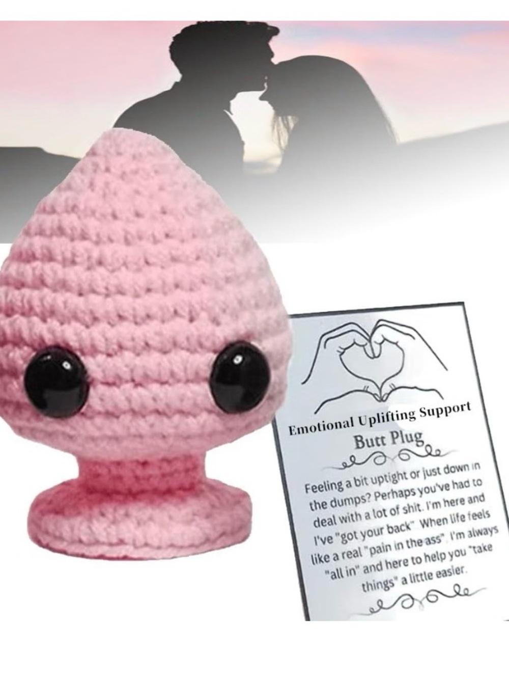 Emotional Uplifting Support Crochet Butt Plug - By Ingrid’s Confessional Crafts